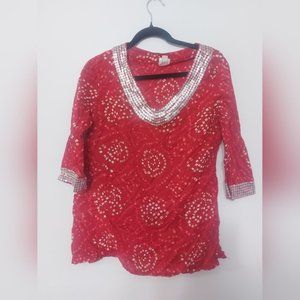 5 / $25 Calypso shirt red large